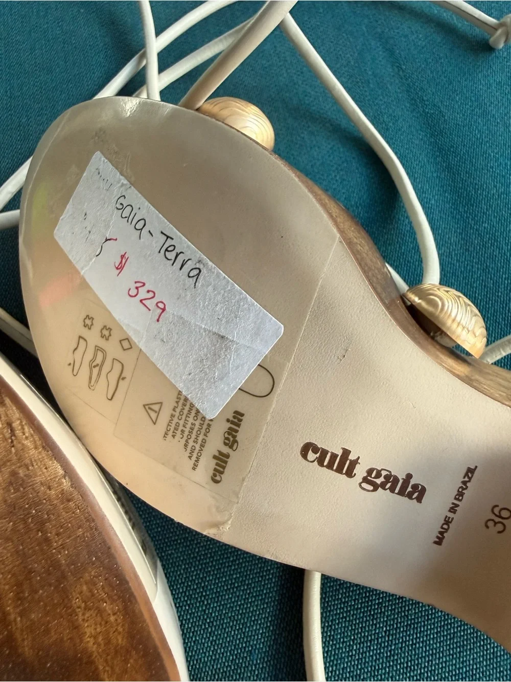 Cult Gaia Terra Sandal in Off White | REVOLVE brand new size 35